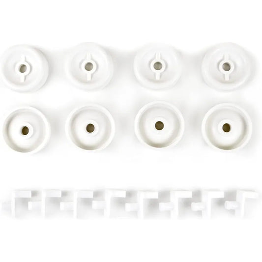 WD35X21038(8PACK) Dishwasher Lower Rack Wheel and Stud - Compatible with GE Kenmore Dishwashers
