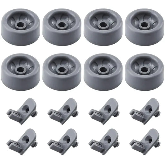 WD35X21041(8PACK) Dishwasher Lower Rack Wheel and Stud - Compatible with GE Kenmore Dishwashers