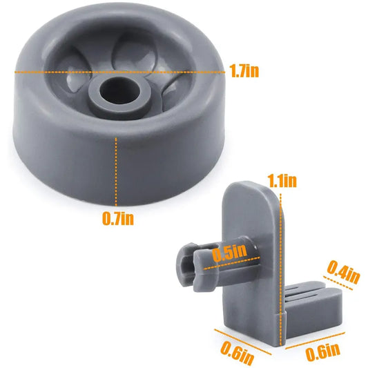 WD35X21041(8PACK) Dishwasher Lower Rack Wheel and Stud - Compatible with GE Kenmore Dishwashers