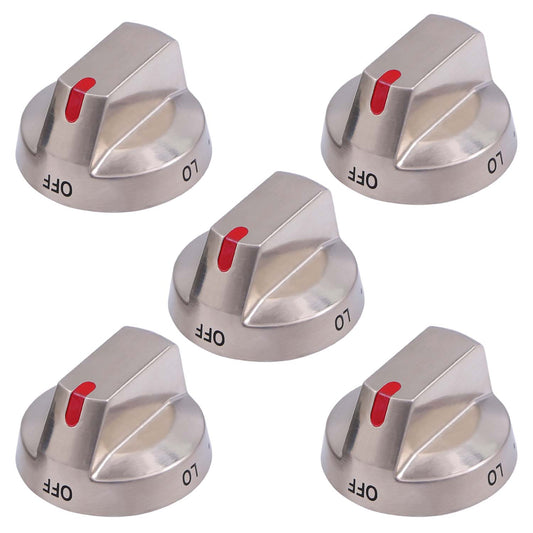 100% Real Metal DG64-00473A (5 PACK)Long Lasting Range Oven Stove Knobs Top Burner Control Dial Knob Oven Replacement Compatible with Samsung Range Oven NX58F5700WS NX58H5600SS NX58H5650WS