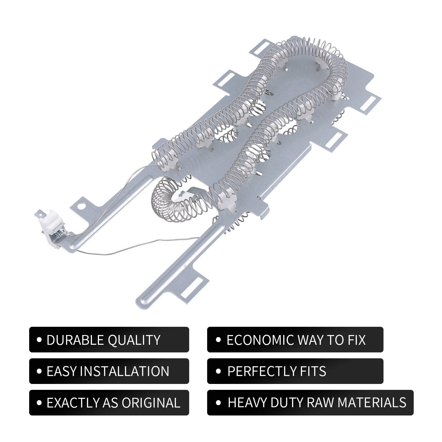 Dryer Heating Element Kit For Whirlpool, Kenmore & More - Replaces WP8544771 With Fuse & Thermostat